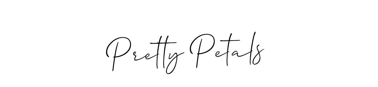 How to make Pretty Petals name signature. Use Allison_Script style for creating short signs online. This is the latest handwritten sign. Pretty Petals signature style 2 images and pictures png