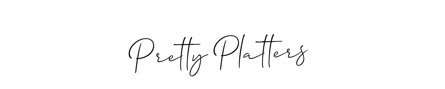 Pretty Platters stylish signature style. Best Handwritten Sign (Allison_Script) for my name. Handwritten Signature Collection Ideas for my name Pretty Platters. Pretty Platters signature style 2 images and pictures png