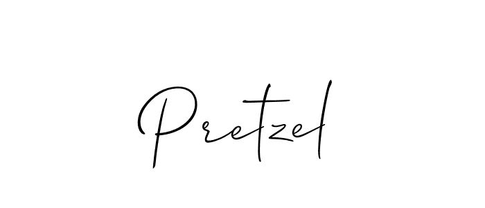 The best way (Allison_Script) to make a short signature is to pick only two or three words in your name. The name Pretzel include a total of six letters. For converting this name. Pretzel signature style 2 images and pictures png