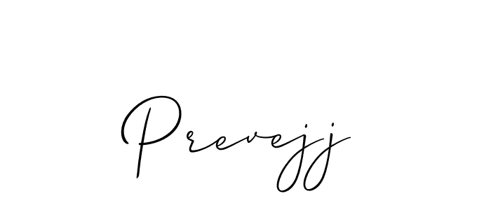 The best way (Allison_Script) to make a short signature is to pick only two or three words in your name. The name Prevejj include a total of six letters. For converting this name. Prevejj signature style 2 images and pictures png