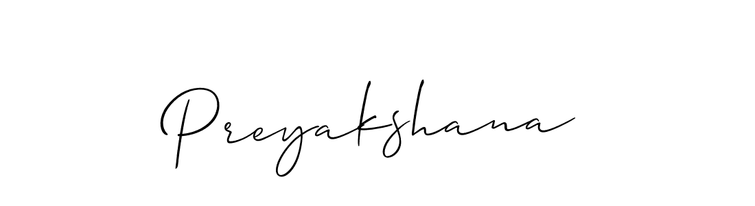 How to make Preyakshana name signature. Use Allison_Script style for creating short signs online. This is the latest handwritten sign. Preyakshana signature style 2 images and pictures png