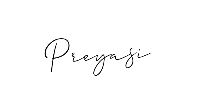 Make a short Preyasi signature style. Manage your documents anywhere anytime using Allison_Script. Create and add eSignatures, submit forms, share and send files easily. Preyasi signature style 2 images and pictures png