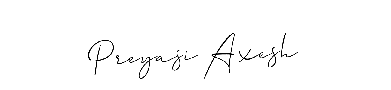 How to make Preyasi Axesh signature? Allison_Script is a professional autograph style. Create handwritten signature for Preyasi Axesh name. Preyasi Axesh signature style 2 images and pictures png