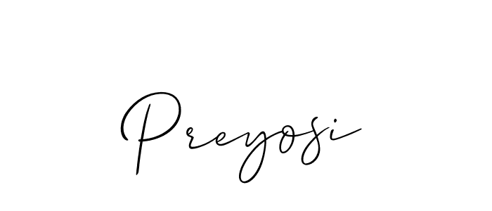 Make a beautiful signature design for name Preyosi. Use this online signature maker to create a handwritten signature for free. Preyosi signature style 2 images and pictures png