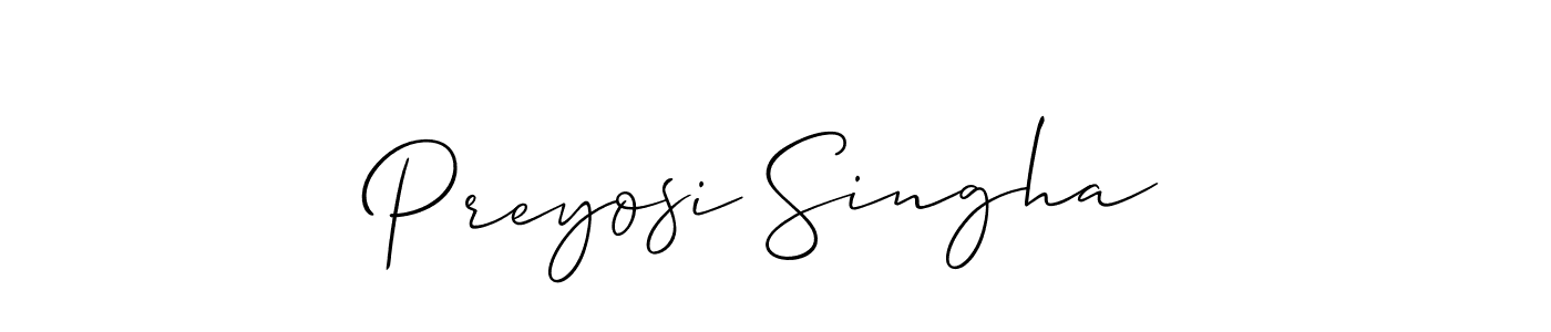 Also we have Preyosi Singha name is the best signature style. Create professional handwritten signature collection using Allison_Script autograph style. Preyosi Singha signature style 2 images and pictures png