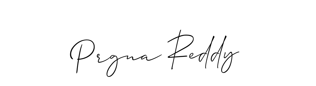Create a beautiful signature design for name Prgna Reddy. With this signature (Allison_Script) fonts, you can make a handwritten signature for free. Prgna Reddy signature style 2 images and pictures png