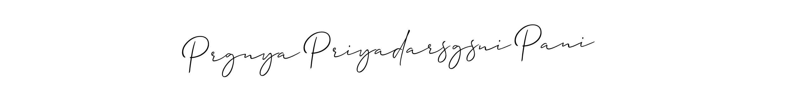 Create a beautiful signature design for name Prgnya Priyadarsgsni Pani. With this signature (Allison_Script) fonts, you can make a handwritten signature for free. Prgnya Priyadarsgsni Pani signature style 2 images and pictures png