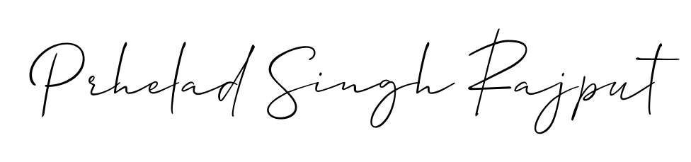 Download transparent PNG signature for name Prhelad Singh Rajput styled with Allison_Script font. Ready to paste directly into PDF and Word agreements. Prhelad Singh Rajput signature style 2 images and pictures png