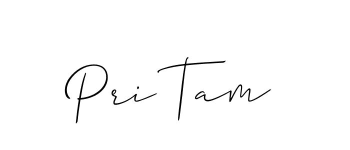 Design your own signature with our free online signature maker. With this signature software, you can create a handwritten (Allison_Script) signature for name Pri Tam. Pri Tam signature style 2 images and pictures png