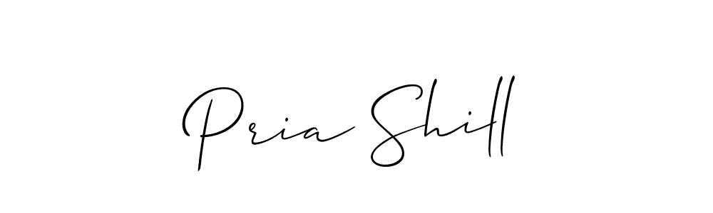 Check out images of Autograph of Pria Shill name. Actor Pria Shill Signature Style. Allison_Script is a professional sign style online. Pria Shill signature style 2 images and pictures png