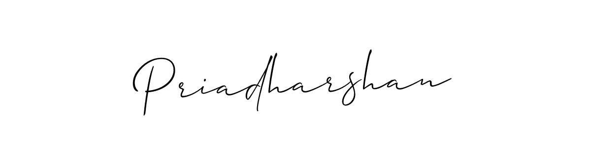 It looks lik you need a new signature style for name Priadharshan. Design unique handwritten (Allison_Script) signature with our free signature maker in just a few clicks. Priadharshan signature style 2 images and pictures png