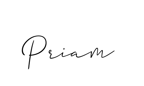 How to make Priam signature? Allison_Script is a professional autograph style. Create handwritten signature for Priam name. Priam signature style 2 images and pictures png