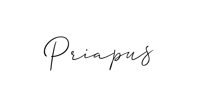 Make a beautiful signature design for name Priapus. With this signature (Allison_Script) style, you can create a handwritten signature for free. Priapus signature style 2 images and pictures png