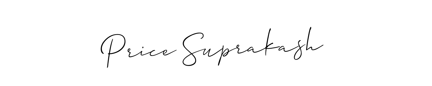 Design your own signature with our free online signature maker. With this signature software, you can create a handwritten (Allison_Script) signature for name Price Suprakash. Price Suprakash signature style 2 images and pictures png