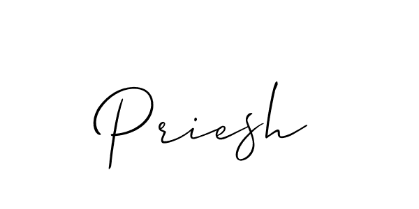 You can use this online signature creator to create a handwritten signature for the name Priesh. This is the best online autograph maker. Priesh signature style 2 images and pictures png