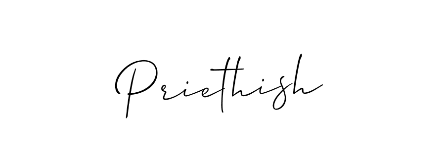 How to make Priethish name signature. Use Allison_Script style for creating short signs online. This is the latest handwritten sign. Priethish signature style 2 images and pictures png