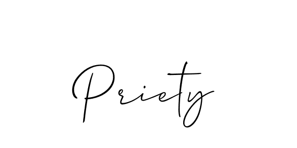 Also You can easily find your signature by using the search form. We will create Priety name handwritten signature images for you free of cost using Allison_Script sign style. Priety signature style 2 images and pictures png