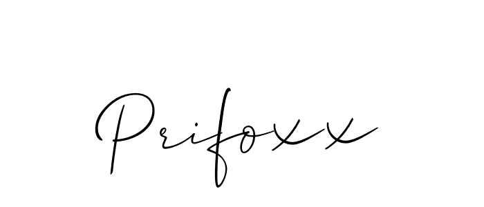 Similarly Allison_Script is the best handwritten signature design. Signature creator online .You can use it as an online autograph creator for name Prifoxx. Prifoxx signature style 2 images and pictures png
