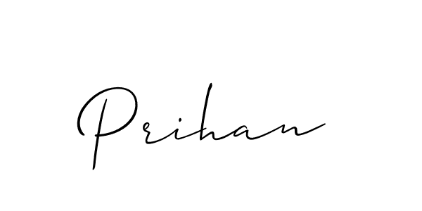 Prihan stylish signature style. Best Handwritten Sign (Allison_Script) for my name. Handwritten Signature Collection Ideas for my name Prihan. Prihan signature style 2 images and pictures png