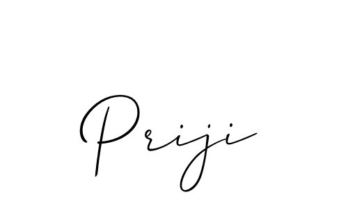 Priji stylish signature style. Best Handwritten Sign (Allison_Script) for my name. Handwritten Signature Collection Ideas for my name Priji. Priji signature style 2 images and pictures png