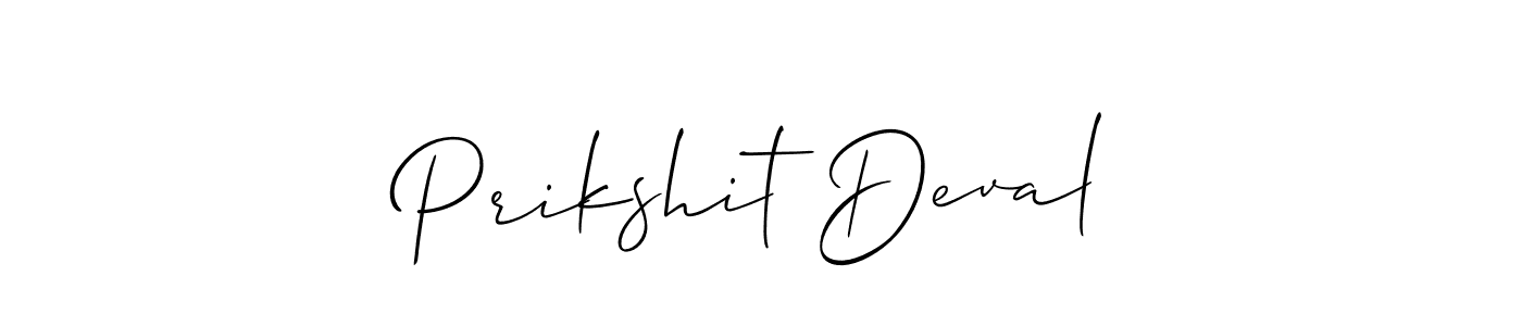 This is the best signature style for the Prikshit Deval name. Also you like these signature font (Allison_Script). Mix name signature. Prikshit Deval signature style 2 images and pictures png