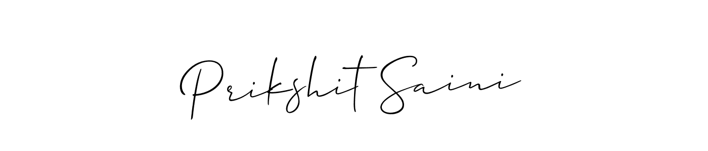 Also You can easily find your signature by using the search form. We will create Prikshit Saini name handwritten signature images for you free of cost using Allison_Script sign style. Prikshit Saini signature style 2 images and pictures png