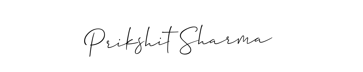 Prikshit Sharma stylish signature style. Best Handwritten Sign (Allison_Script) for my name. Handwritten Signature Collection Ideas for my name Prikshit Sharma. Prikshit Sharma signature style 2 images and pictures png