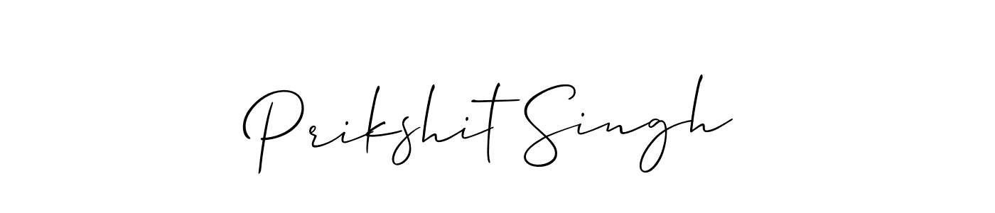 Design your own signature with our free online signature maker. With this signature software, you can create a handwritten (Allison_Script) signature for name Prikshit Singh. Prikshit Singh signature style 2 images and pictures png