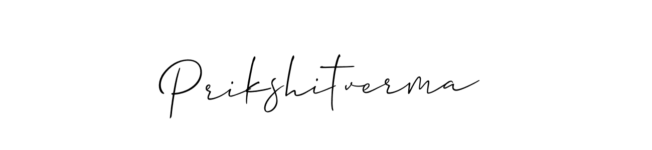 Create a beautiful signature design for name Prikshitverma. With this signature (Allison_Script) fonts, you can make a handwritten signature for free. Prikshitverma signature style 2 images and pictures png