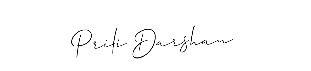 Also You can easily find your signature by using the search form. We will create Prili Darshan name handwritten signature images for you free of cost using Allison_Script sign style. Prili Darshan signature style 2 images and pictures png