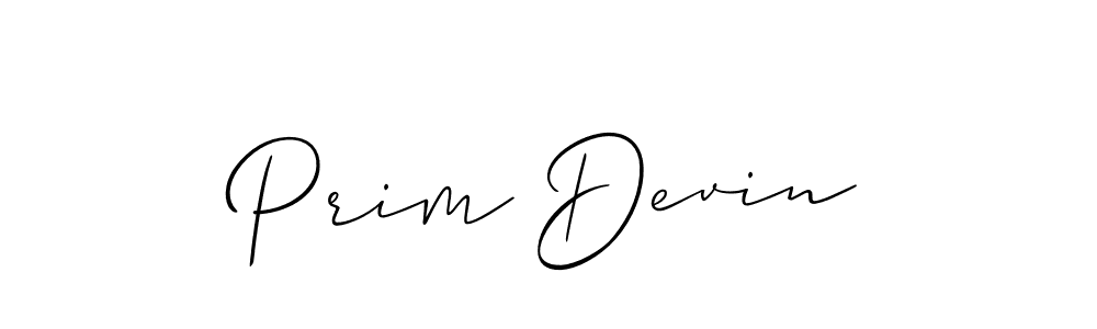 Also You can easily find your signature by using the search form. We will create Prim Devin name handwritten signature images for you free of cost using Allison_Script sign style. Prim Devin signature style 2 images and pictures png