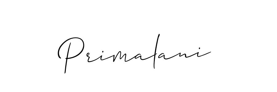 Create a beautiful signature design for name Primalani. With this signature (Allison_Script) fonts, you can make a handwritten signature for free. Primalani signature style 2 images and pictures png