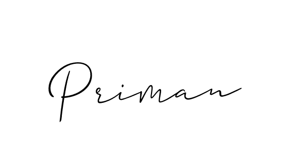 Also we have Priman name is the best signature style. Create professional handwritten signature collection using Allison_Script autograph style. Priman signature style 2 images and pictures png