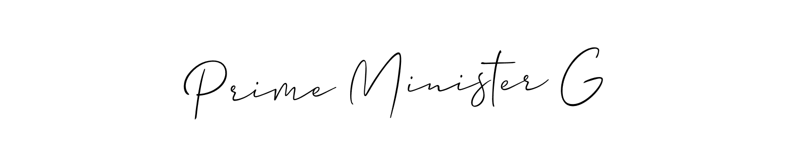 Also You can easily find your signature by using the search form. We will create Prime Minister G name handwritten signature images for you free of cost using Allison_Script sign style. Prime Minister G signature style 2 images and pictures png