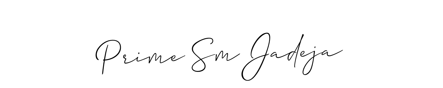 Make a beautiful signature design for name Prime Sm Jadeja. With this signature (Allison_Script) style, you can create a handwritten signature for free. Prime Sm Jadeja signature style 2 images and pictures png