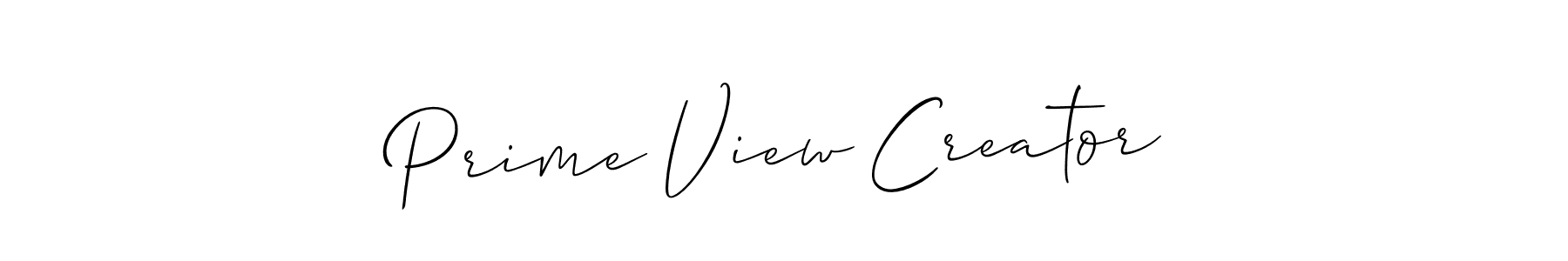 Allison_Script is a professional signature style that is perfect for those who want to add a touch of class to their signature. It is also a great choice for those who want to make their signature more unique. Get Prime View Creator name to fancy signature for free. Prime View Creator signature style 2 images and pictures png