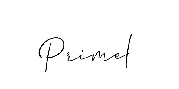 The best way (Allison_Script) to make a short signature is to pick only two or three words in your name. The name Primel include a total of six letters. For converting this name. Primel signature style 2 images and pictures png