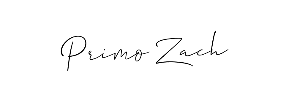 The best way (Allison_Script) to make a short signature is to pick only two or three words in your name. The name Primo Zach include a total of six letters. For converting this name. Primo Zach signature style 2 images and pictures png