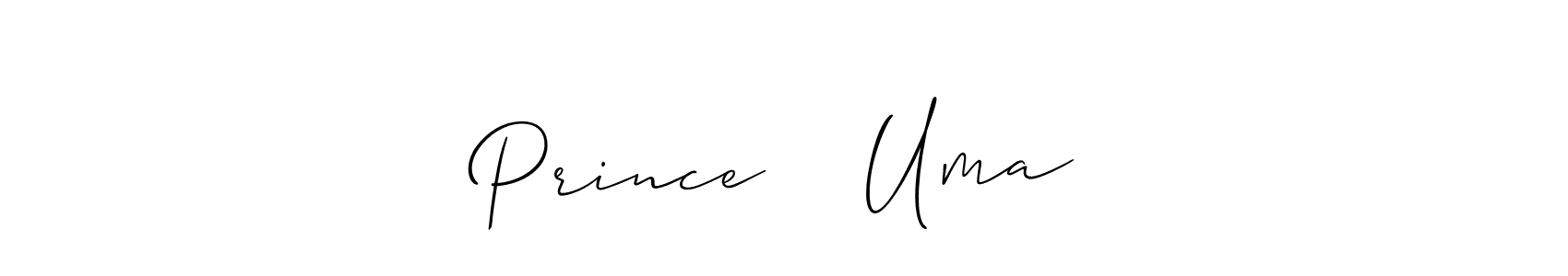 Make a beautiful signature design for name Prince ❣️ Uma. With this signature (Allison_Script) style, you can create a handwritten signature for free. Prince ❣️ Uma signature style 2 images and pictures png