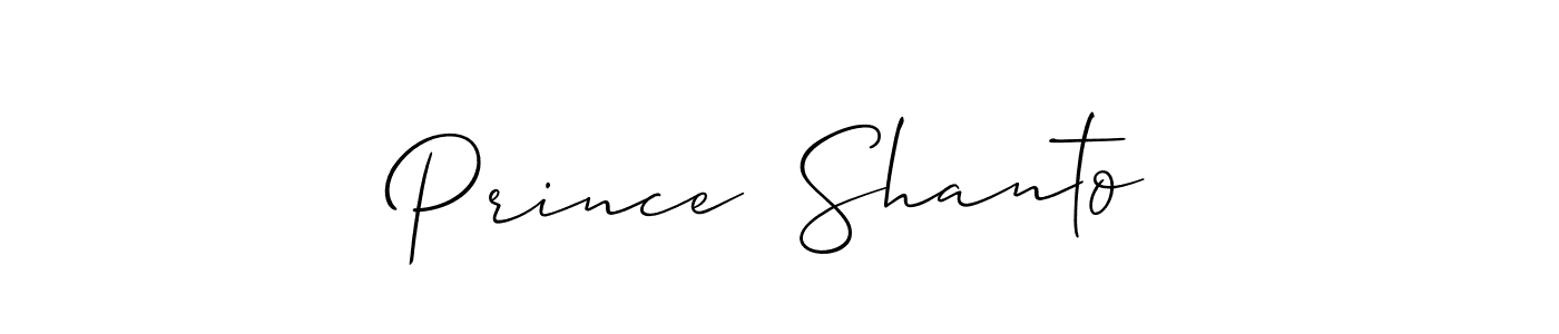 Design your own signature with our free online signature maker. With this signature software, you can create a handwritten (Allison_Script) signature for name Prince  Shanto. Prince  Shanto signature style 2 images and pictures png