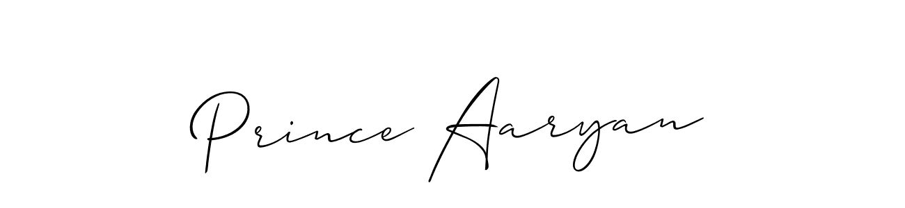 Design your own signature with our free online signature maker. With this signature software, you can create a handwritten (Allison_Script) signature for name Prince Aaryan. Prince Aaryan signature style 2 images and pictures png