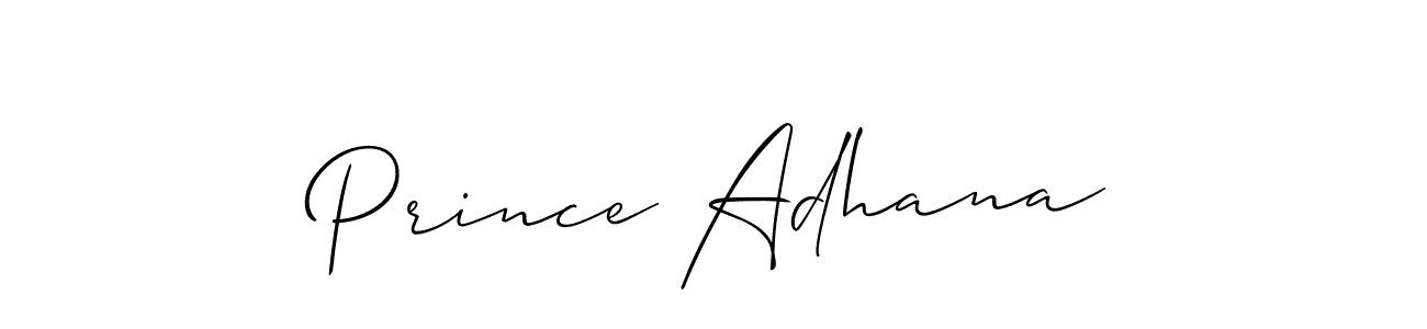 Similarly Allison_Script is the best handwritten signature design. Signature creator online .You can use it as an online autograph creator for name Prince Adhana. Prince Adhana signature style 2 images and pictures png