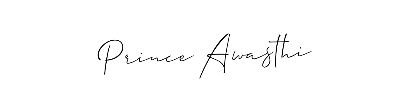 Also we have Prince Awasthi name is the best signature style. Create professional handwritten signature collection using Allison_Script autograph style. Prince Awasthi signature style 2 images and pictures png