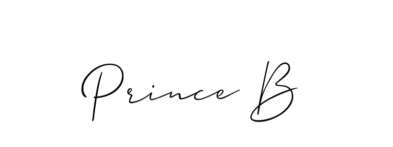 Also You can easily find your signature by using the search form. We will create Prince B name handwritten signature images for you free of cost using Allison_Script sign style. Prince B signature style 2 images and pictures png