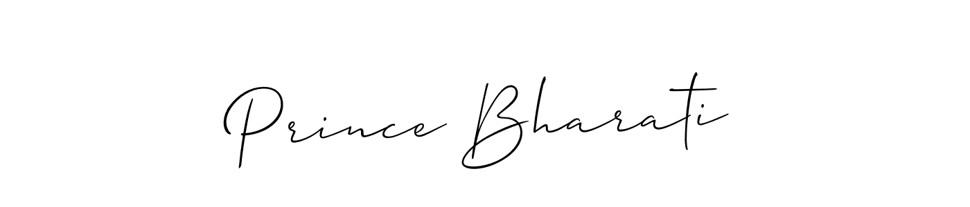 Design your own signature with our free online signature maker. With this signature software, you can create a handwritten (Allison_Script) signature for name Prince Bharati. Prince Bharati signature style 2 images and pictures png