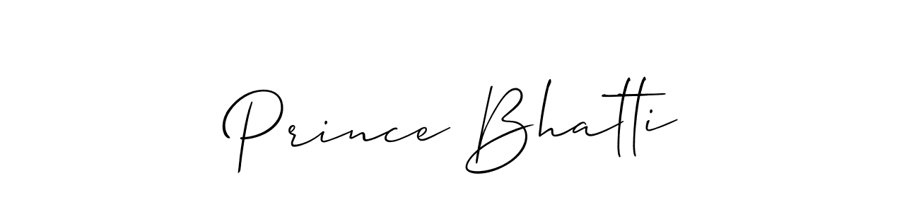 Also You can easily find your signature by using the search form. We will create Prince Bhatti name handwritten signature images for you free of cost using Allison_Script sign style. Prince Bhatti signature style 2 images and pictures png