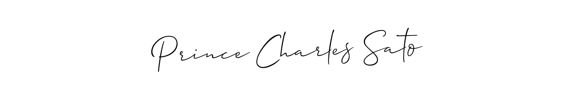 Design your own signature with our free online signature maker. With this signature software, you can create a handwritten (Allison_Script) signature for name Prince Charles Sato. Prince Charles Sato signature style 2 images and pictures png