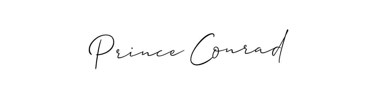 The best way (Allison_Script) to make a short signature is to pick only two or three words in your name. The name Prince Conrad include a total of six letters. For converting this name. Prince Conrad signature style 2 images and pictures png