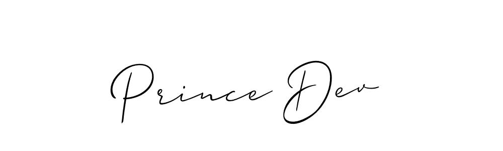 Allison_Script is a professional signature style that is perfect for those who want to add a touch of class to their signature. It is also a great choice for those who want to make their signature more unique. Get Prince Dev name to fancy signature for free. Prince Dev signature style 2 images and pictures png