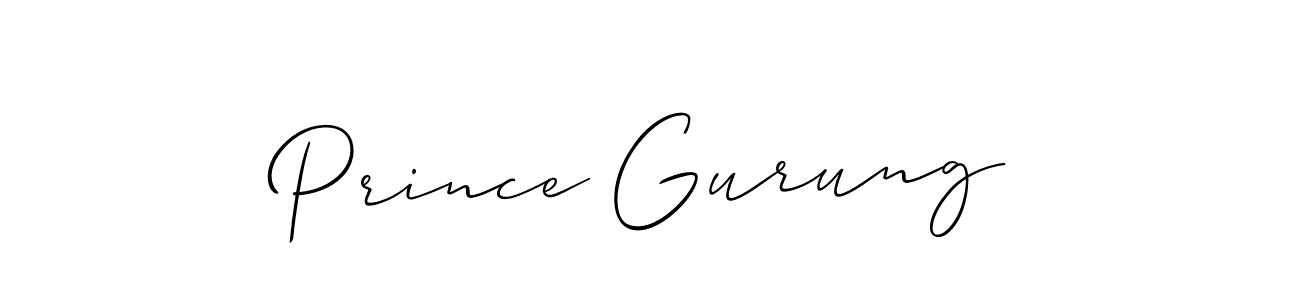 How to make Prince Gurung signature? Allison_Script is a professional autograph style. Create handwritten signature for Prince Gurung name. Prince Gurung signature style 2 images and pictures png